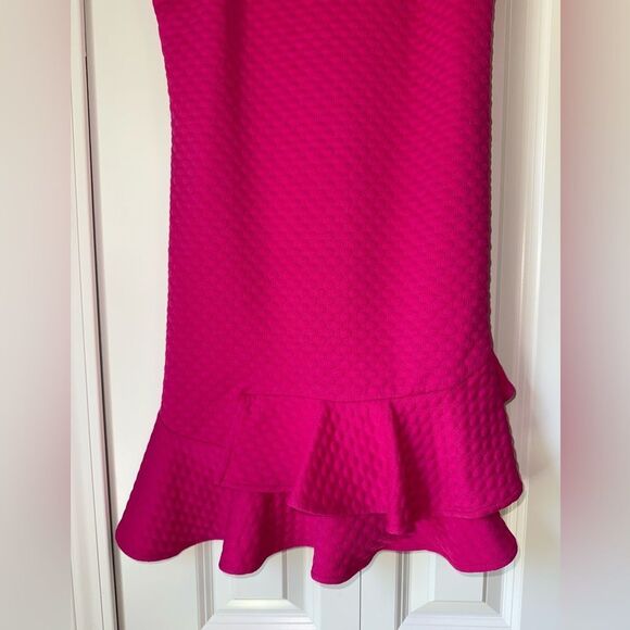 Eliza J Pink Ruffled Sheath Dress Cocktail - Picture 8 of 13